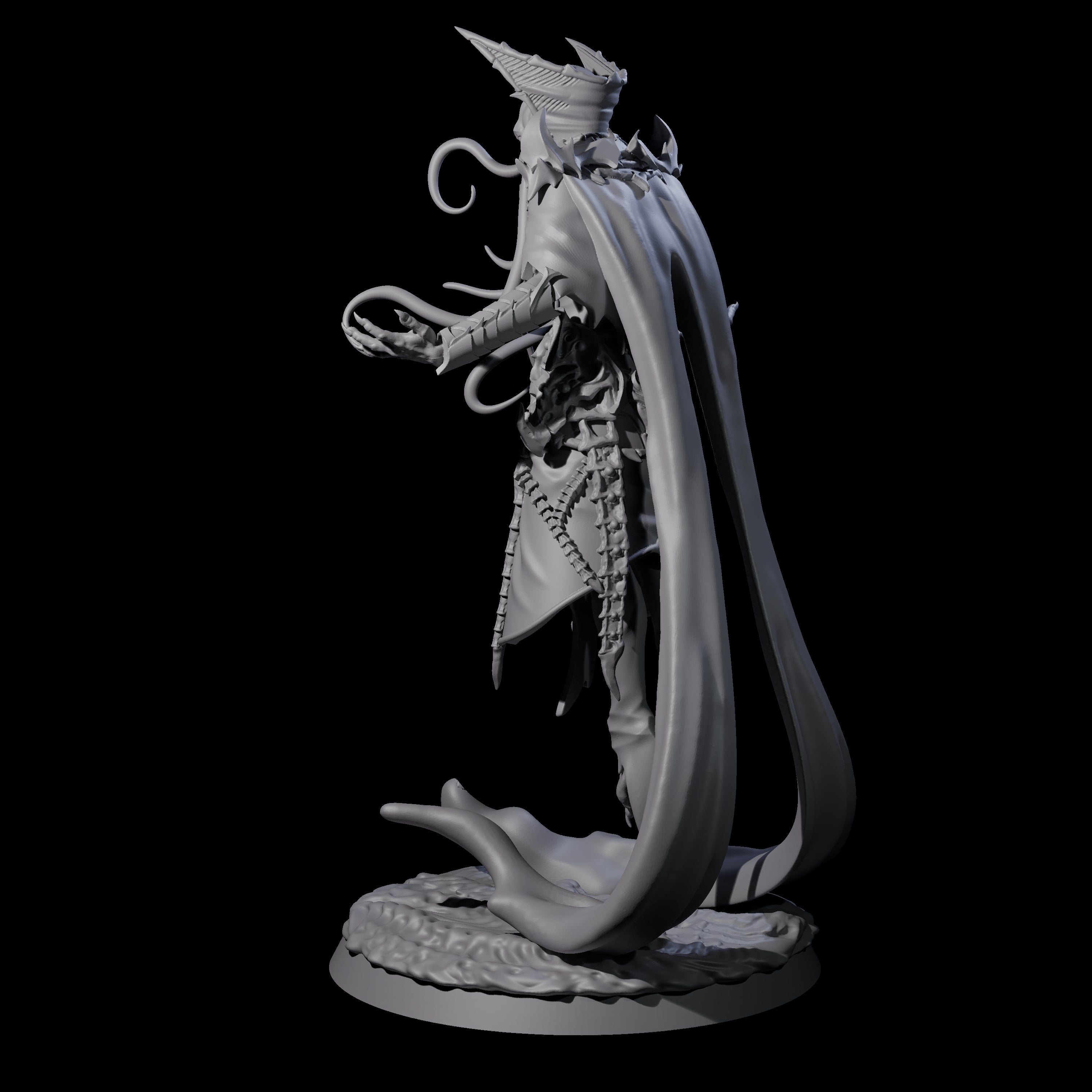 Floating Master Mind Flayer B Miniature for Dungeons and Dragons, Pathfinder or other TTRPGs