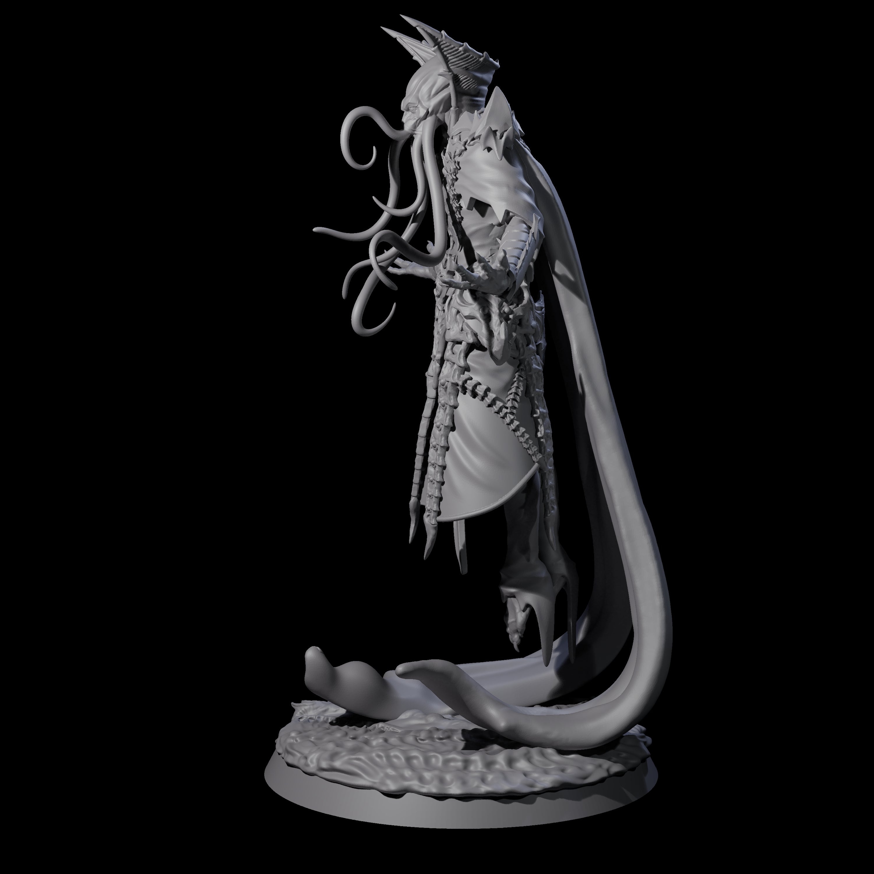 Floating Master Mind Flayer B Miniature for Dungeons and Dragons, Pathfinder or other TTRPGs