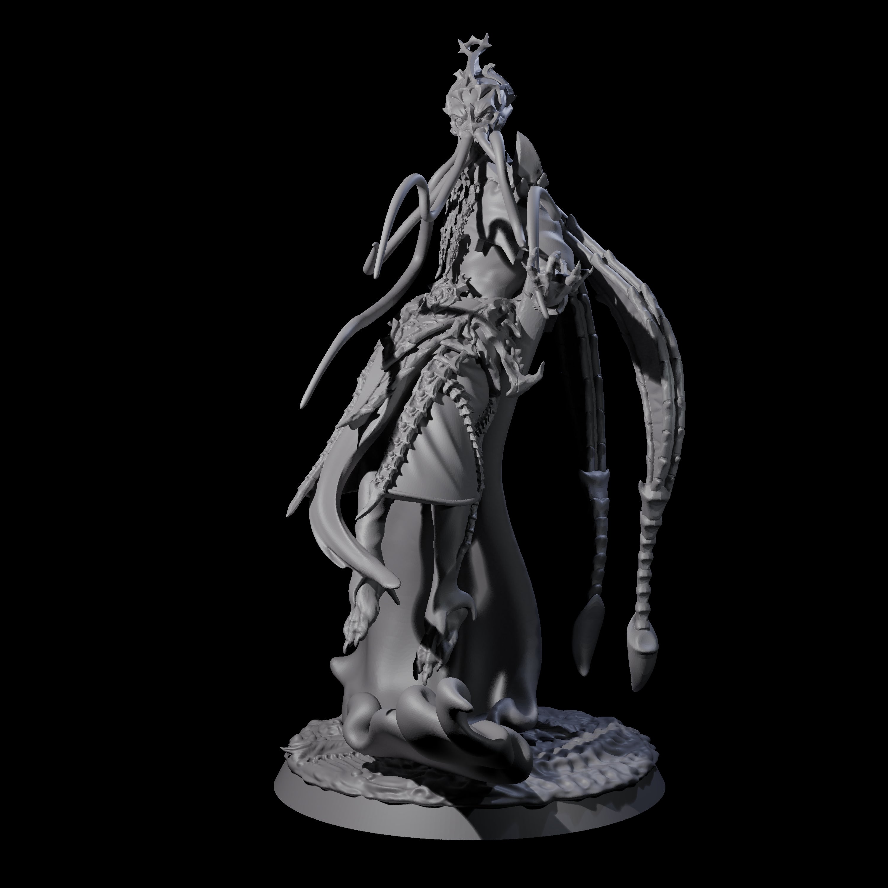 Floating Master Mind Flayer D Miniature for Dungeons and Dragons, Pathfinder or other TTRPGs