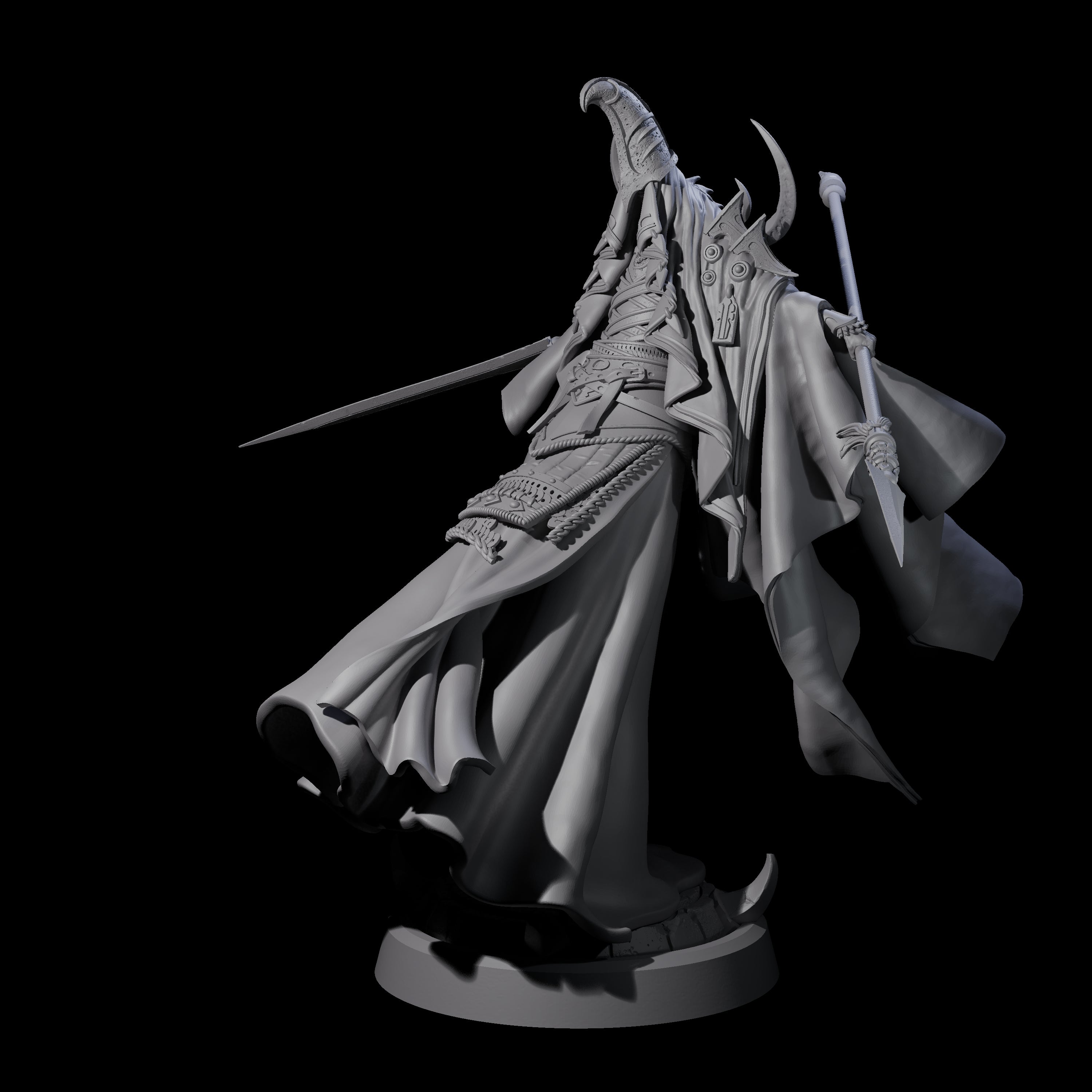 Floating Robed Cultist B Miniature for Dungeons and Dragons, Pathfinder or other TTRPGs