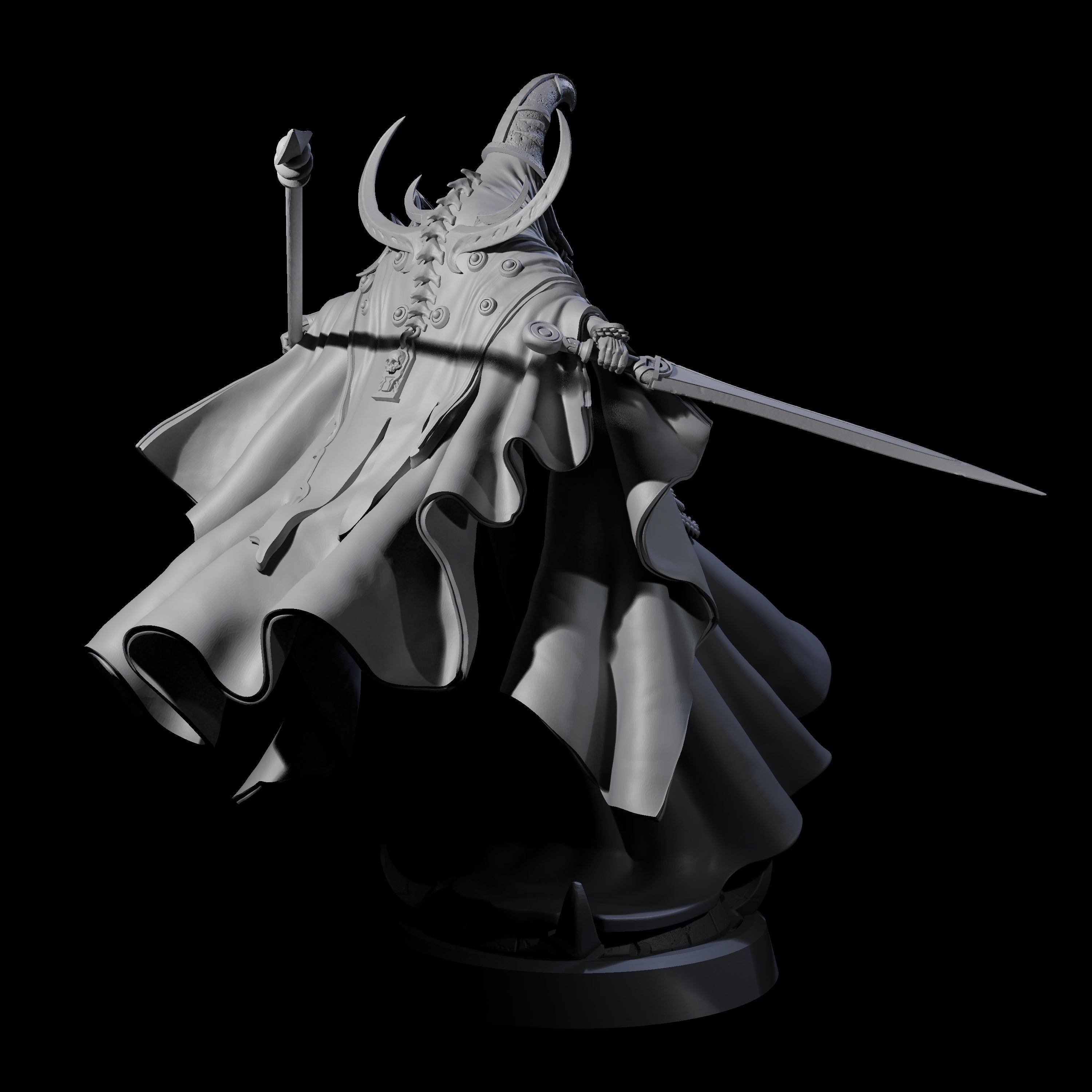 Floating Robed Cultist B Miniature for Dungeons and Dragons, Pathfinder or other TTRPGs