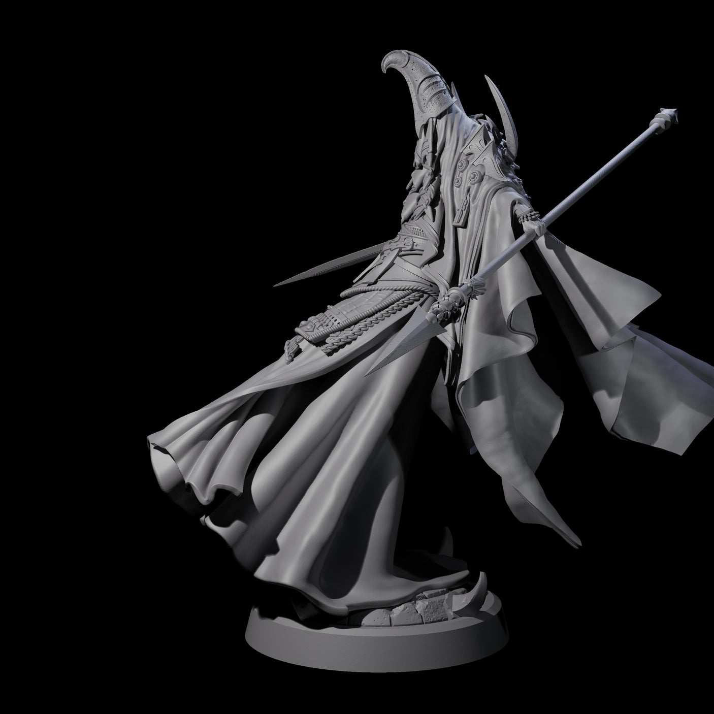 Floating Robed Cultist B Miniature for Dungeons and Dragons, Pathfinder or other TTRPGs