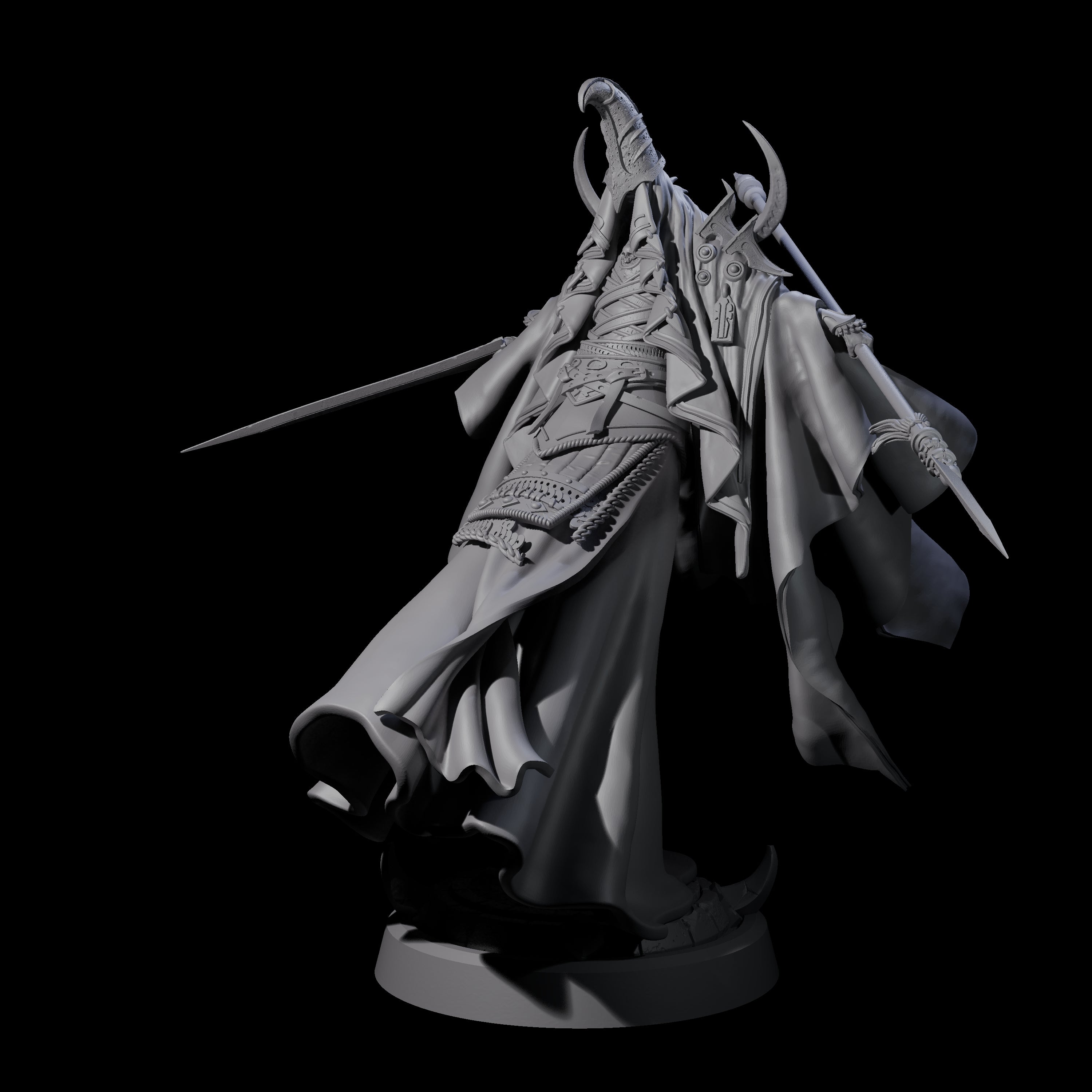 Floating Robed Cultist B Miniature for Dungeons and Dragons, Pathfinder or other TTRPGs