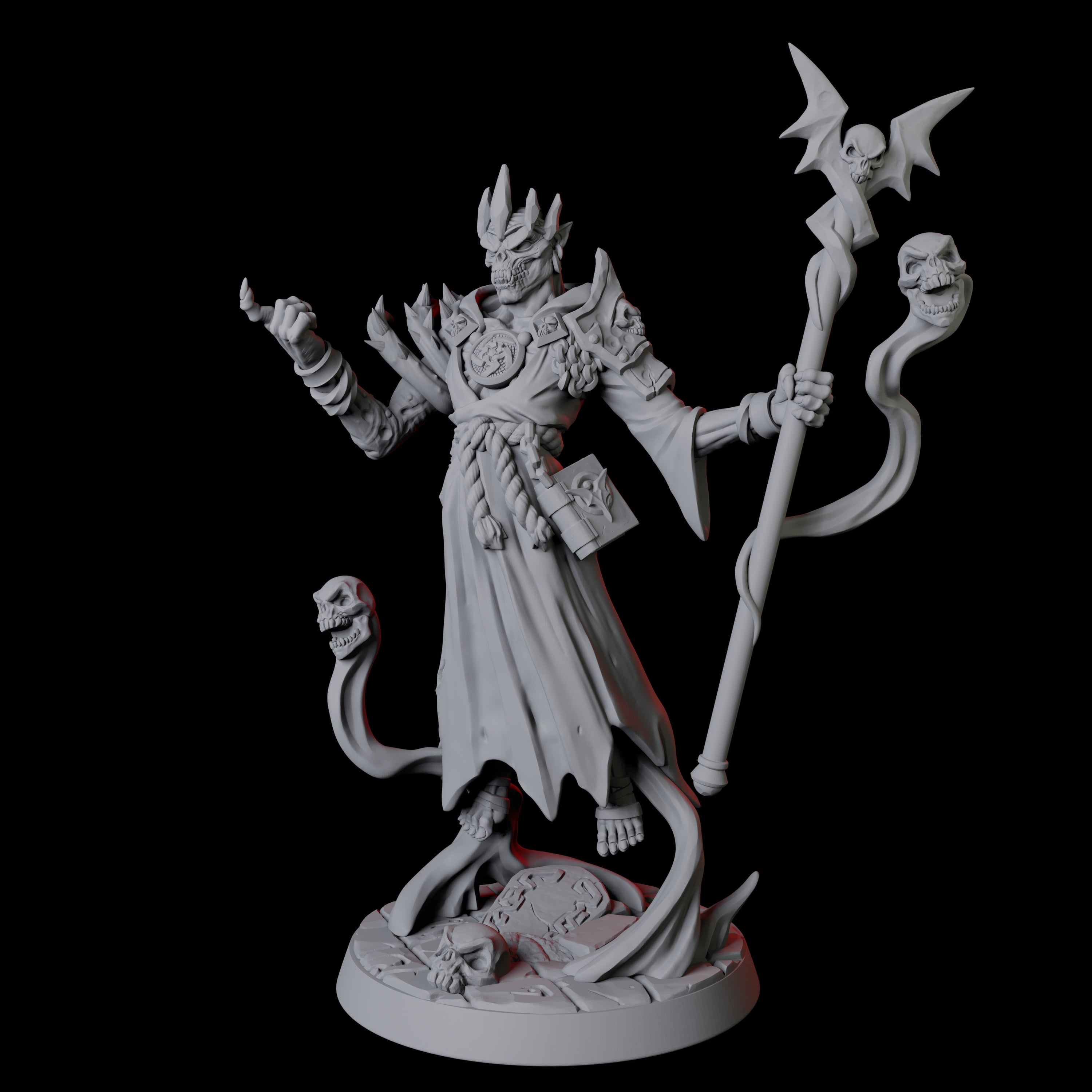 Floating Undead Warlock Miniature for Dungeons and Dragons, Pathfinder or other TTRPGs