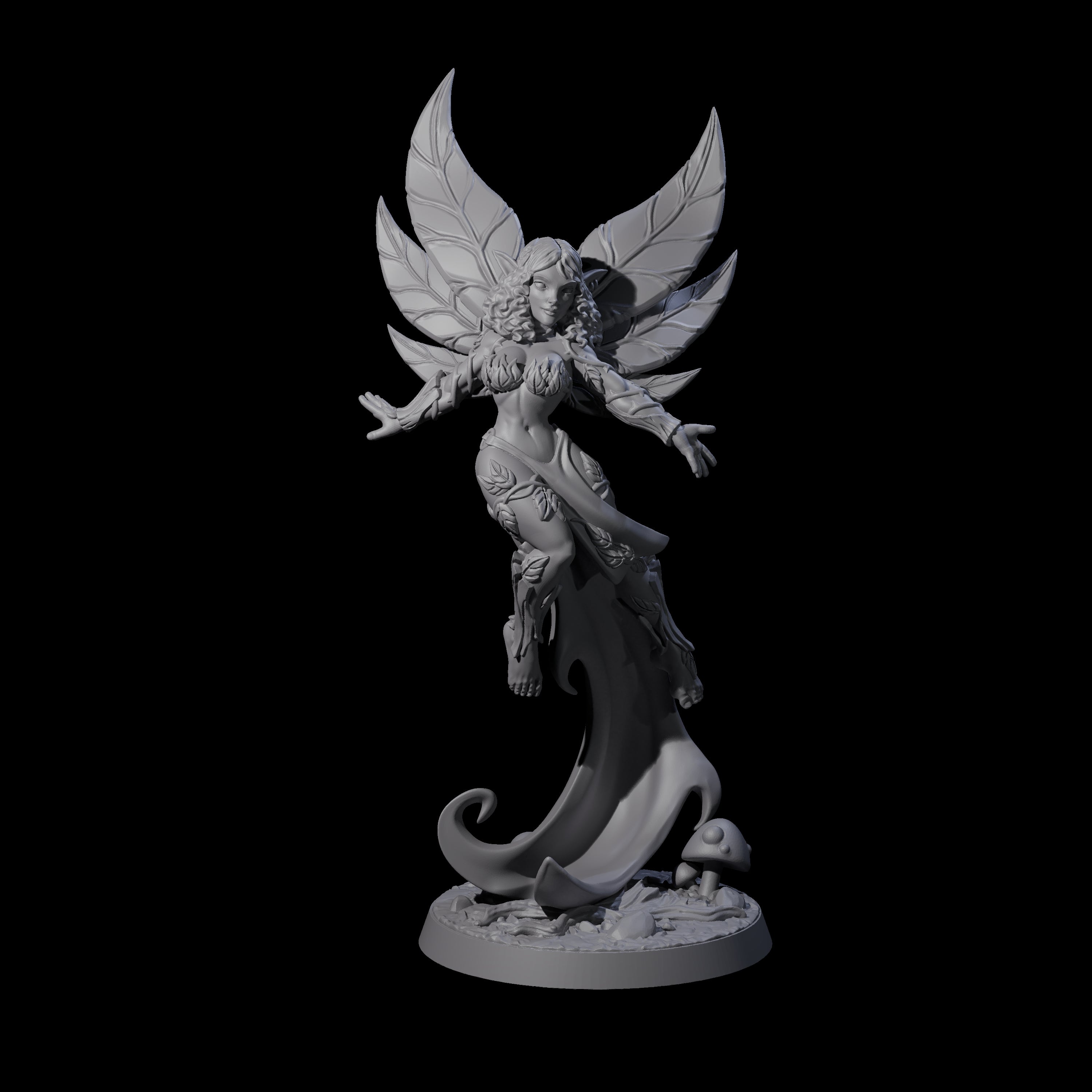 Floating and Gliding Pixie Miniature for Dungeons and Dragons, Pathfinder or other TTRPGs