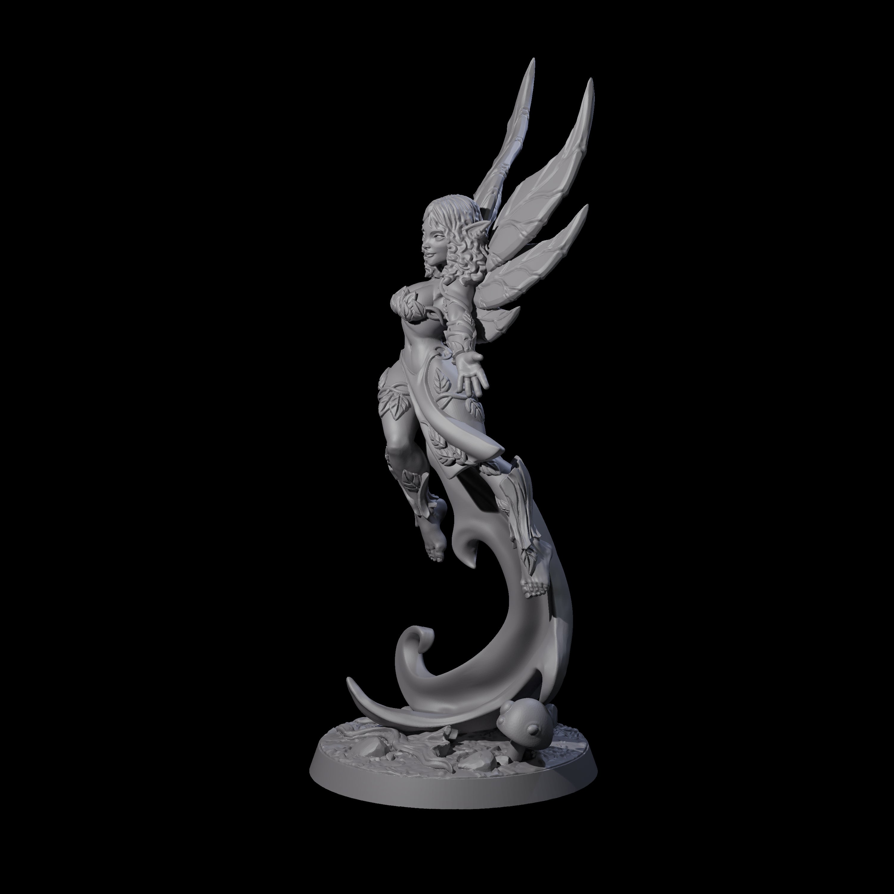 Floating and Gliding Pixie Miniature for Dungeons and Dragons, Pathfinder or other TTRPGs