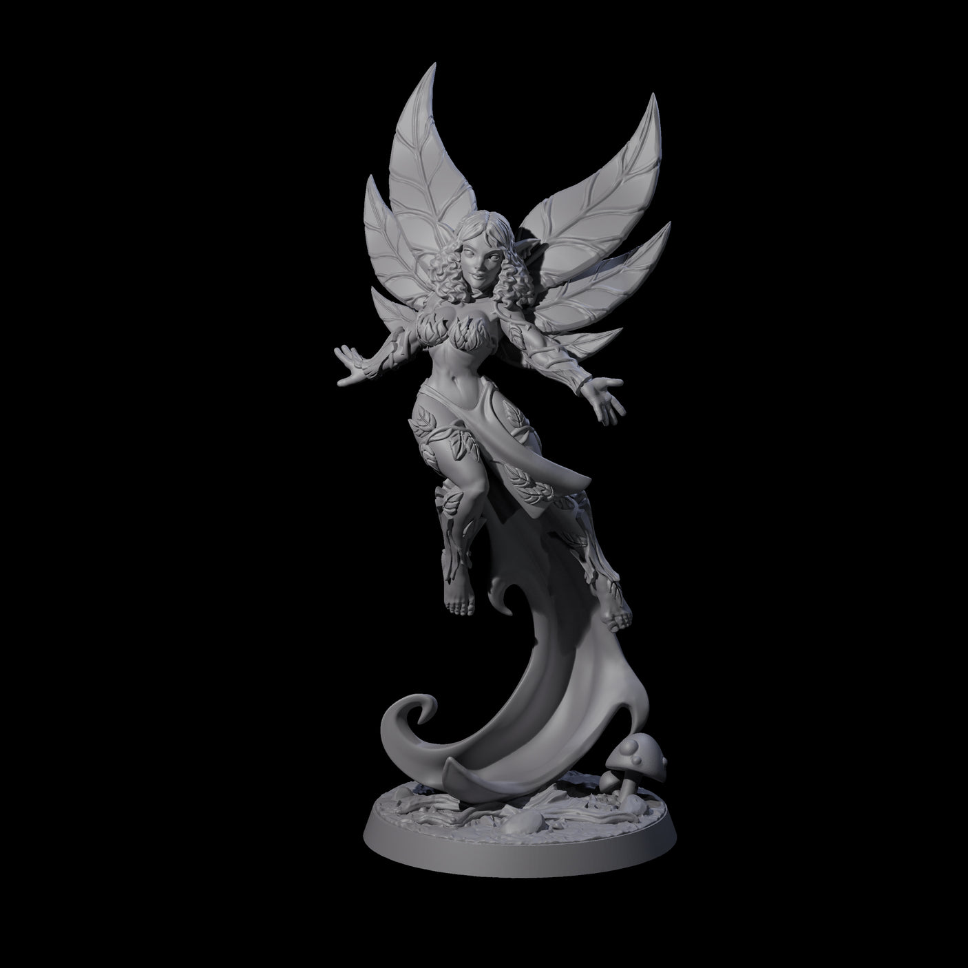 Floating and Gliding Pixie Miniature for Dungeons and Dragons, Pathfinder or other TTRPGs