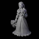 Flora - Village Flower Girl Miniature for Dungeons and Dragons, Pathfinder or other TTRPGs