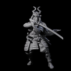 Flowing Katana Samuari Miniature for Dungeons and Dragons, Pathfinder or other TTRPGs