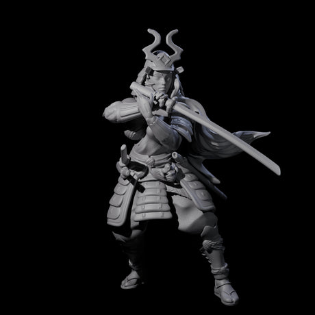 Flowing Katana Samuari Miniature for Dungeons and Dragons, Pathfinder or other TTRPGs