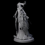 Flowing Owl Worshipping Cultist A Miniature for Dungeons and Dragons, Pathfinder or other TTRPGs