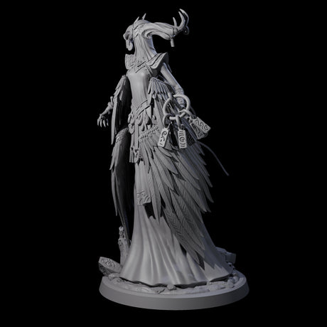 Flowing Owl Worshipping Cultist A Miniature for Dungeons and Dragons, Pathfinder or other TTRPGs
