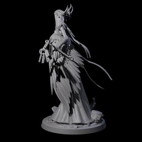 Flowing Owl Worshipping Cultist A Miniature for Dungeons and Dragons, Pathfinder or other TTRPGs