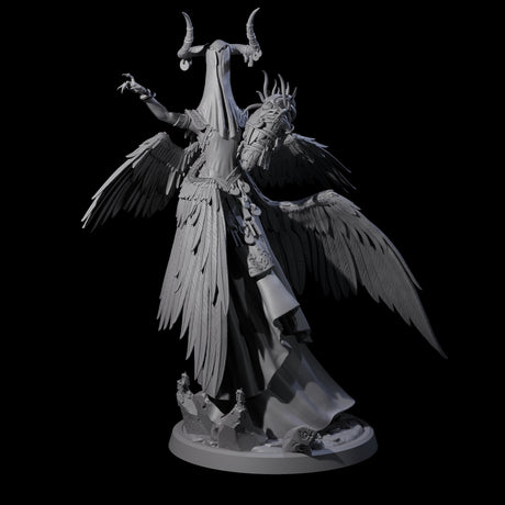Flowing Owl Worshipping Cultist B Miniature for Dungeons and Dragons, Pathfinder or other TTRPGs
