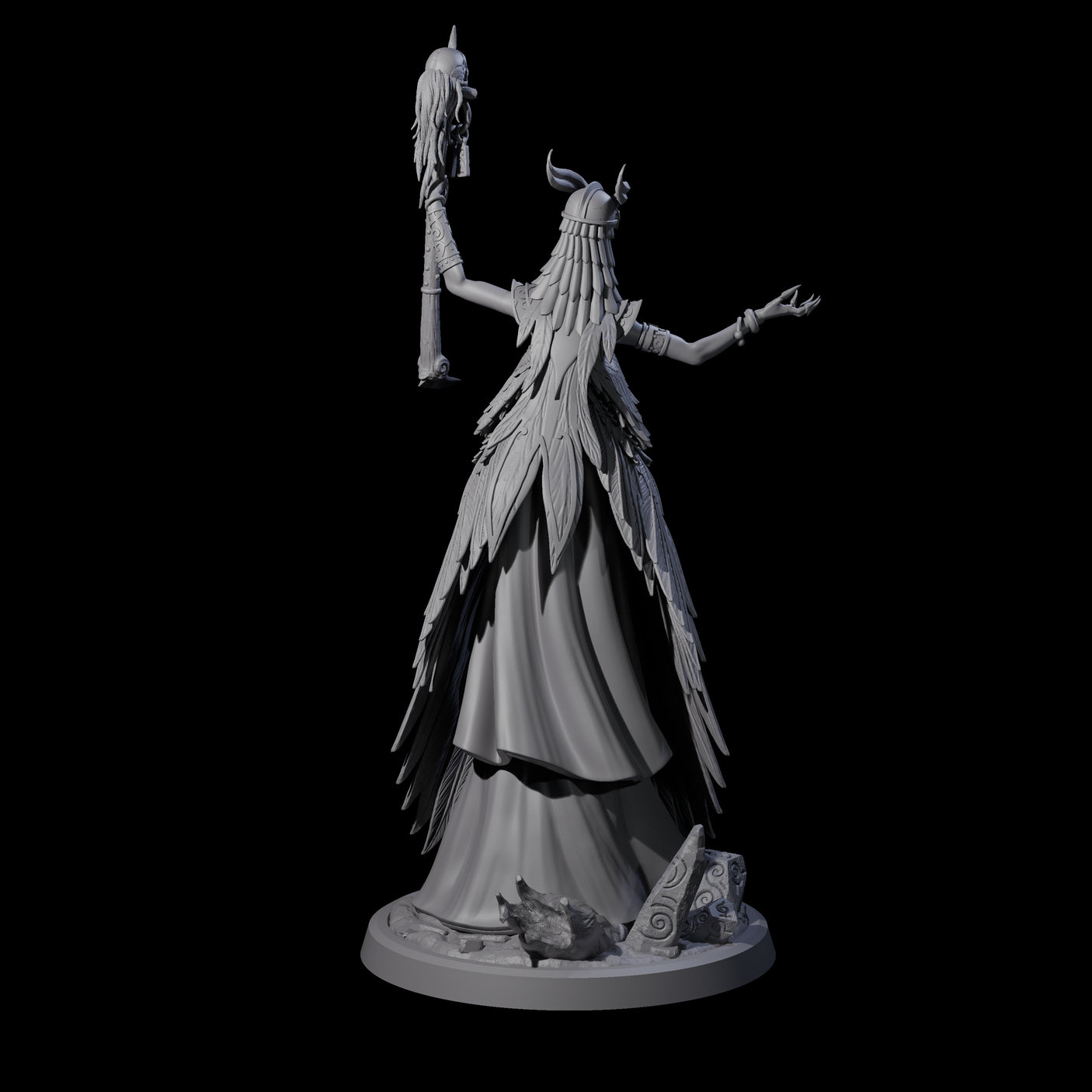 Flowing Owl Worshipping Cultist C Miniature for Dungeons and Dragons, Pathfinder or other TTRPGs