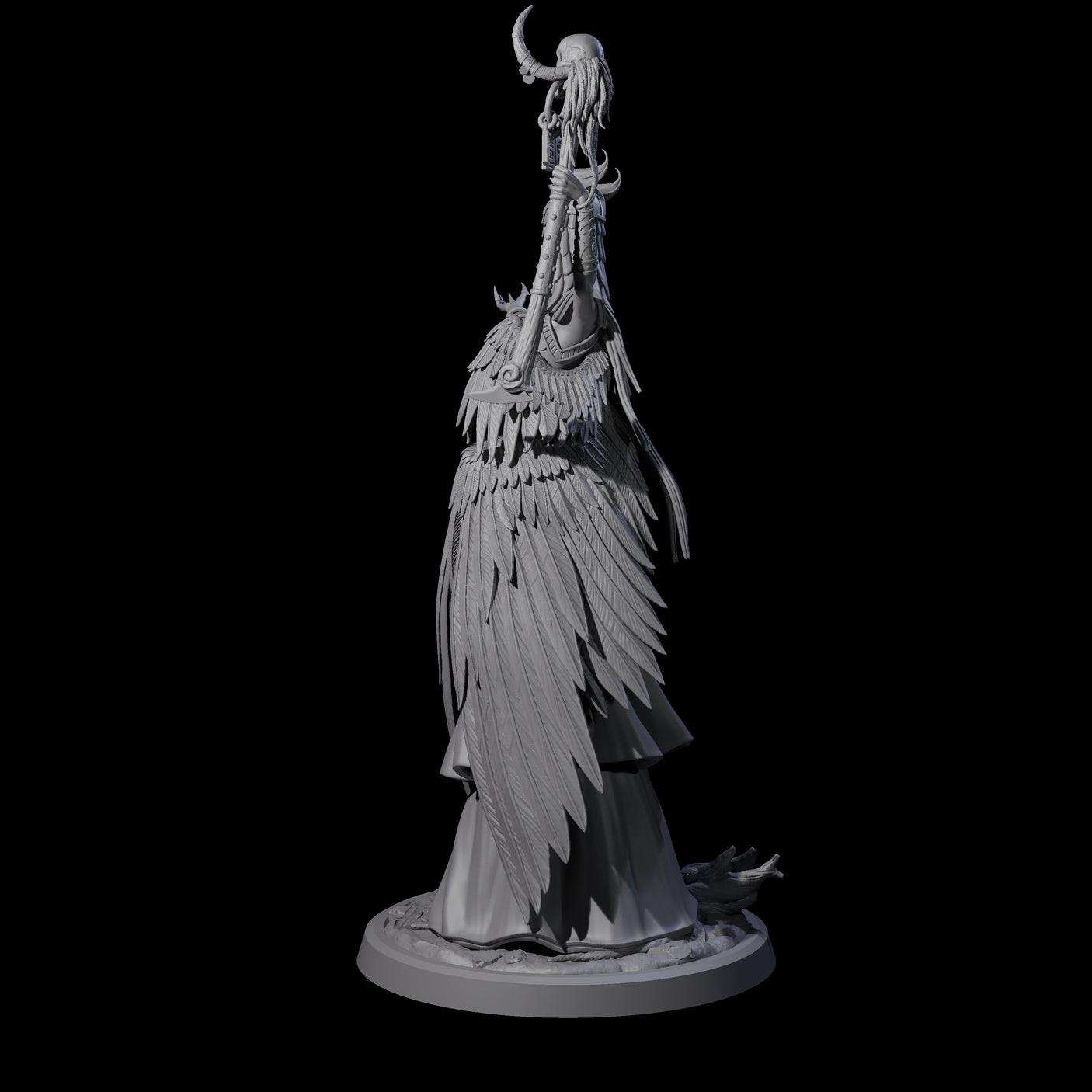 Flowing Owl Worshipping Cultist C Miniature for Dungeons and Dragons, Pathfinder or other TTRPGs