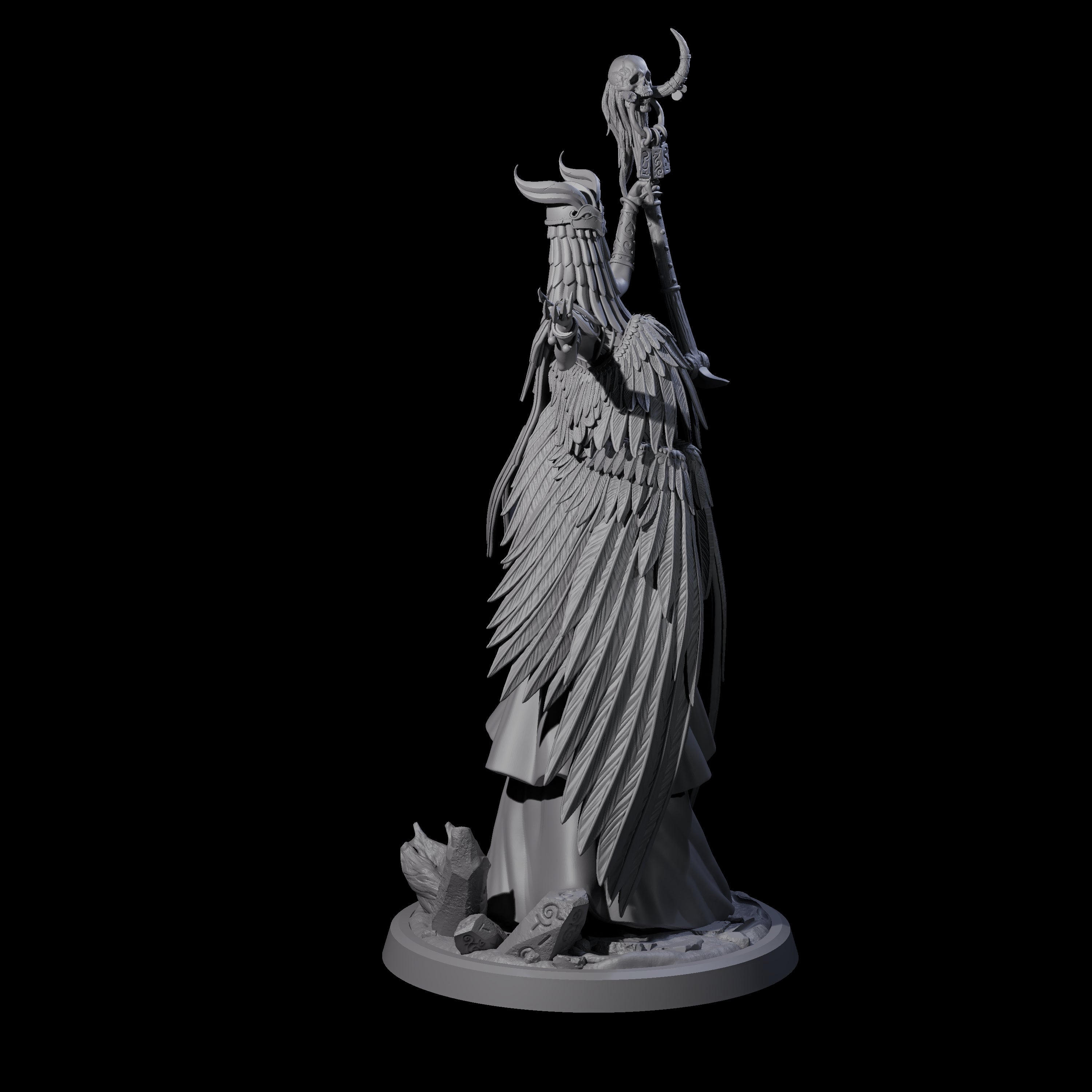 Flowing Owl Worshipping Cultist C Miniature for Dungeons and Dragons, Pathfinder or other TTRPGs
