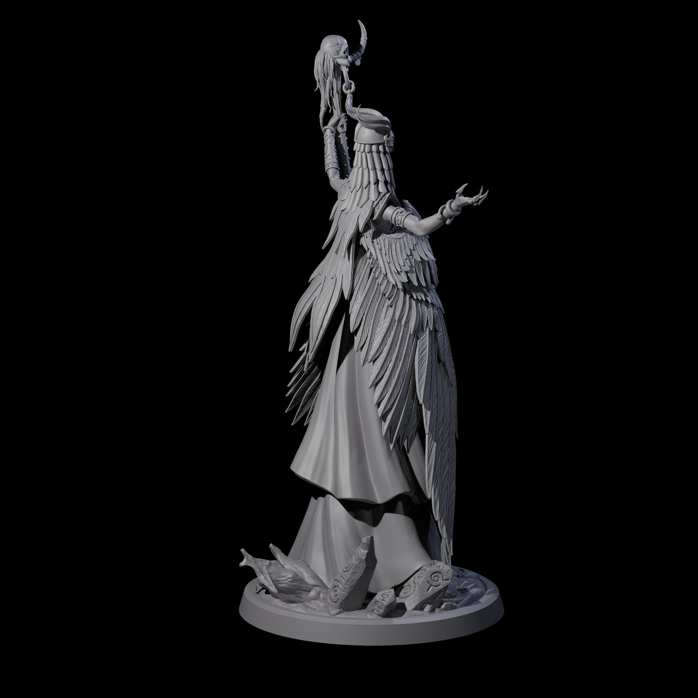 Flowing Owl Worshipping Cultist C Miniature for Dungeons and Dragons, Pathfinder or other TTRPGs