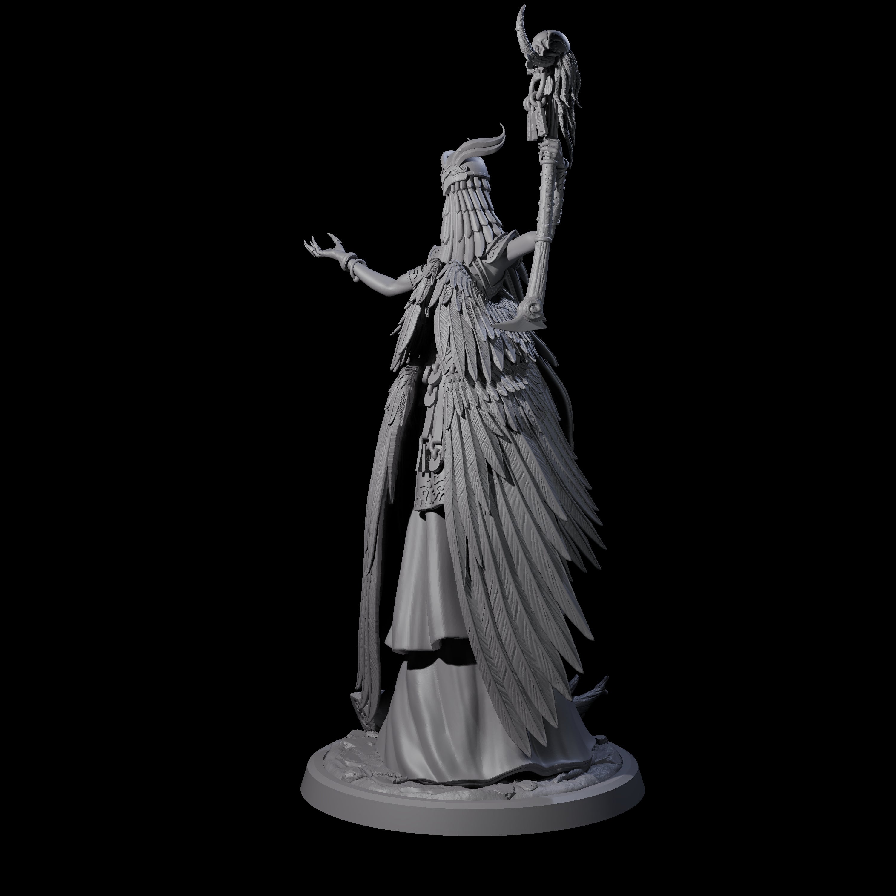 Flowing Owl Worshipping Cultist C Miniature for Dungeons and Dragons, Pathfinder or other TTRPGs