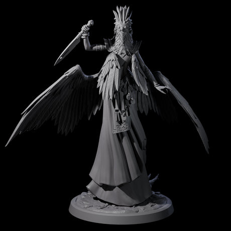 Flowing Owl Worshipping Cultist D Miniature for Dungeons and Dragons, Pathfinder or other TTRPGs
