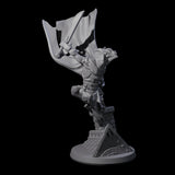 Fluttering Dragonborn Rogue Miniature for Dungeons and Dragons, Pathfinder or other TTRPGs