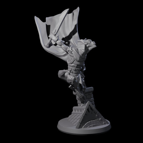 Fluttering Dragonborn Rogue Miniature for Dungeons and Dragons, Pathfinder or other TTRPGs