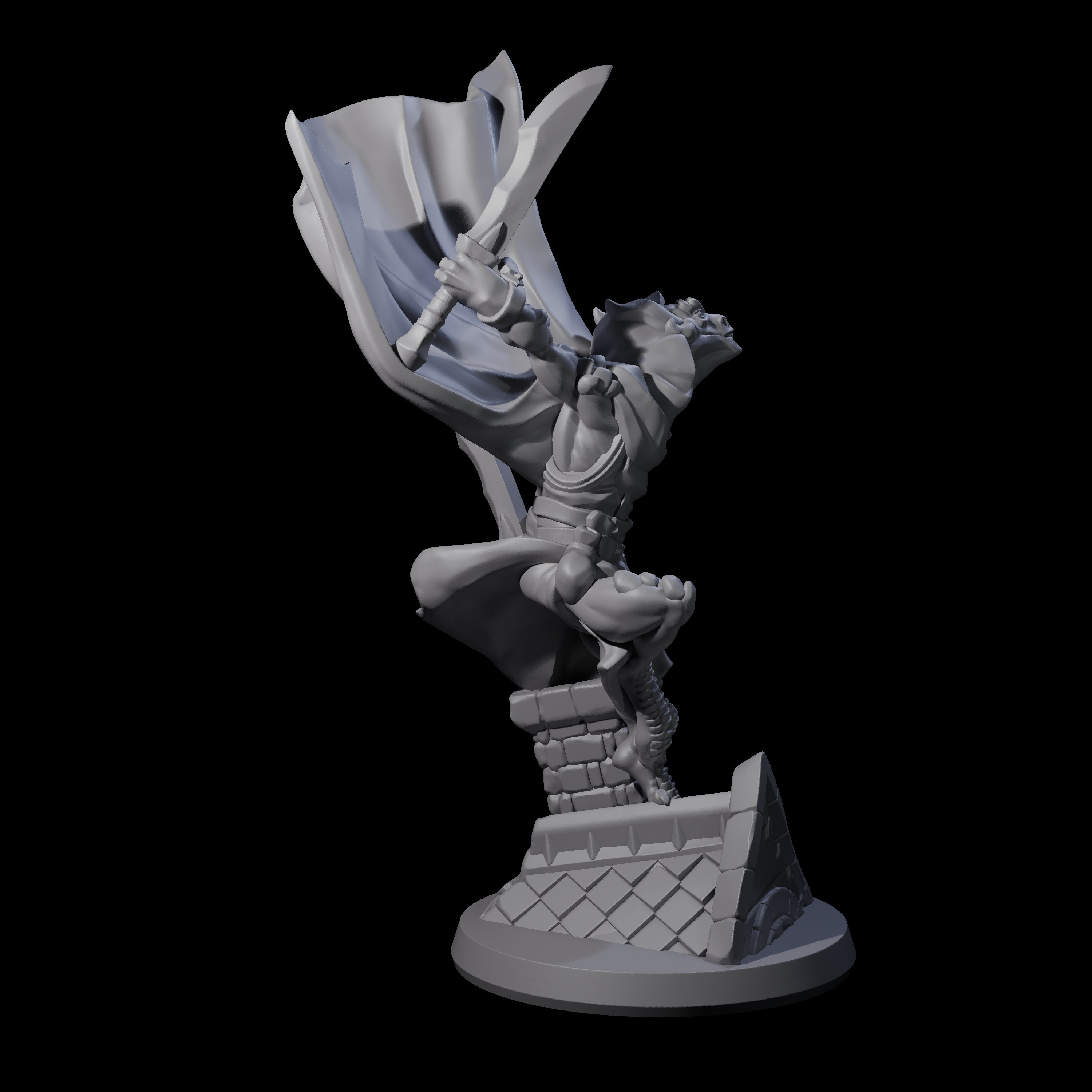 Fluttering Dragonborn Rogue Miniature for Dungeons and Dragons, Pathfinder or other TTRPGs