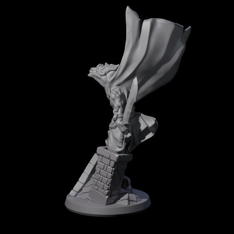 Fluttering Dragonborn Rogue Miniature for Dungeons and Dragons, Pathfinder or other TTRPGs