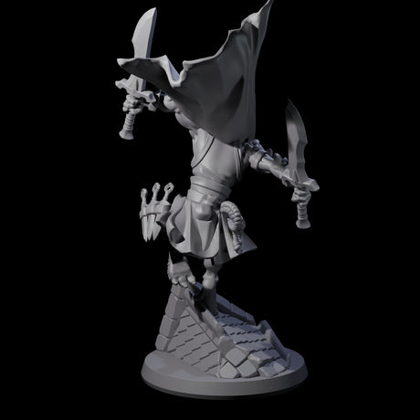 Fluttering Dragonborn Rogue Miniature for Dungeons and Dragons, Pathfinder or other TTRPGs