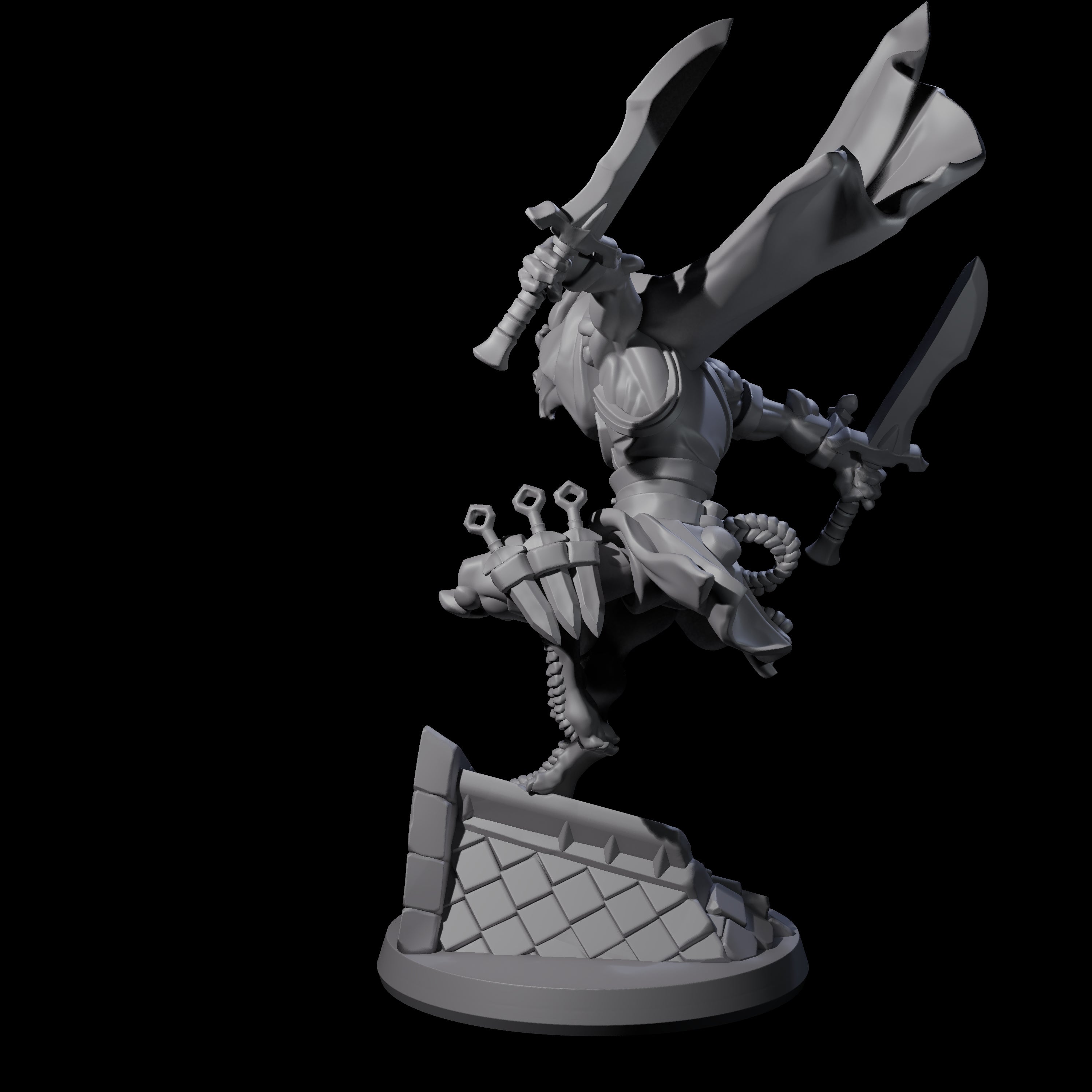 Fluttering Dragonborn Rogue Miniature for Dungeons and Dragons, Pathfinder or other TTRPGs