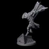 Fluttering Dragonborn Rogue Miniature for Dungeons and Dragons, Pathfinder or other TTRPGs
