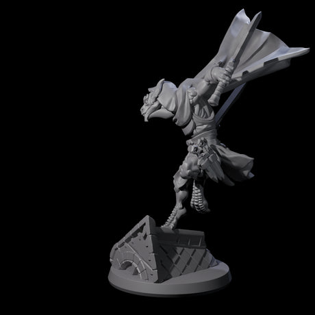 Fluttering Dragonborn Rogue Miniature for Dungeons and Dragons, Pathfinder or other TTRPGs