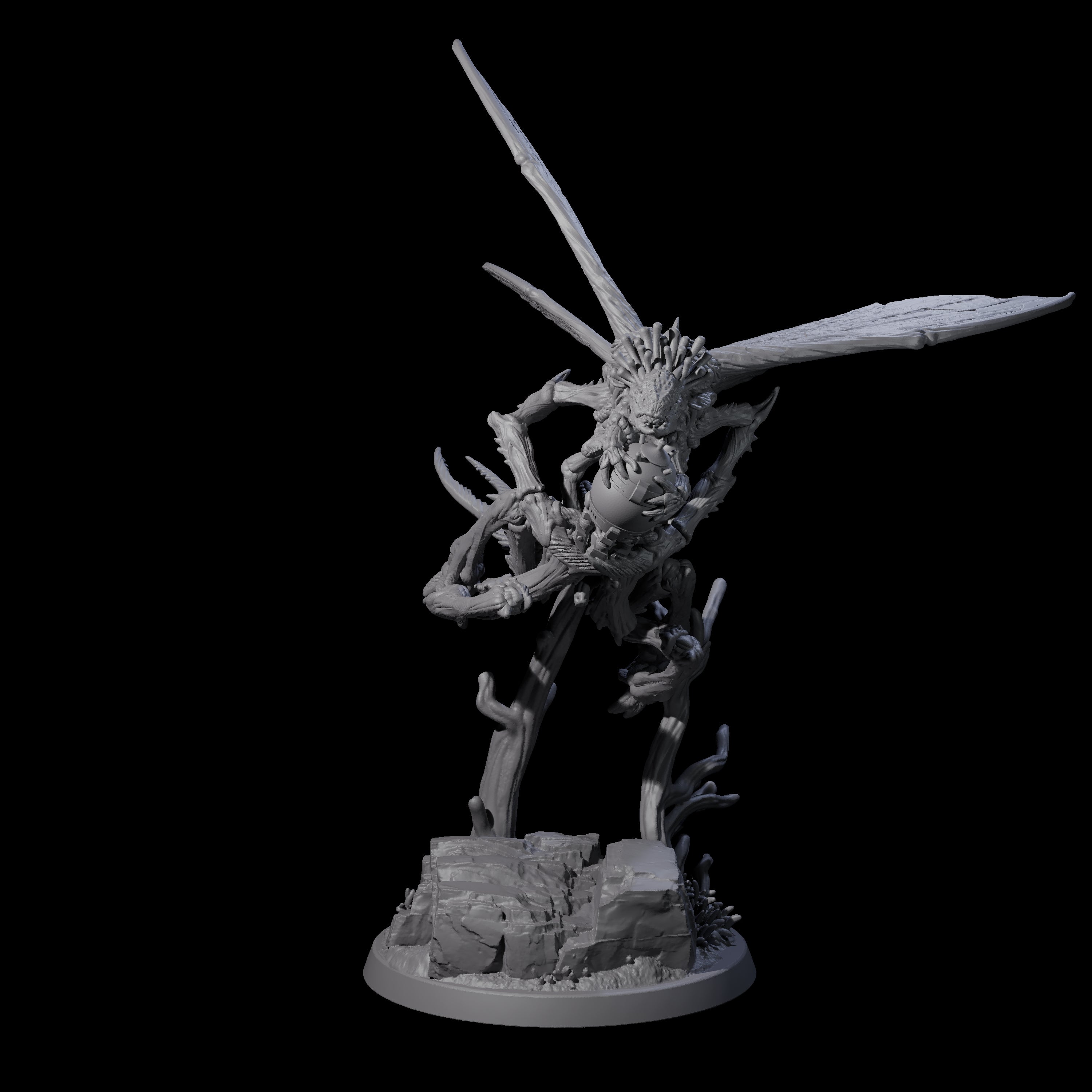 Fluttering Mi-Go Flyer Miniature for Dungeons and Dragons, Pathfinder or other TTRPGs