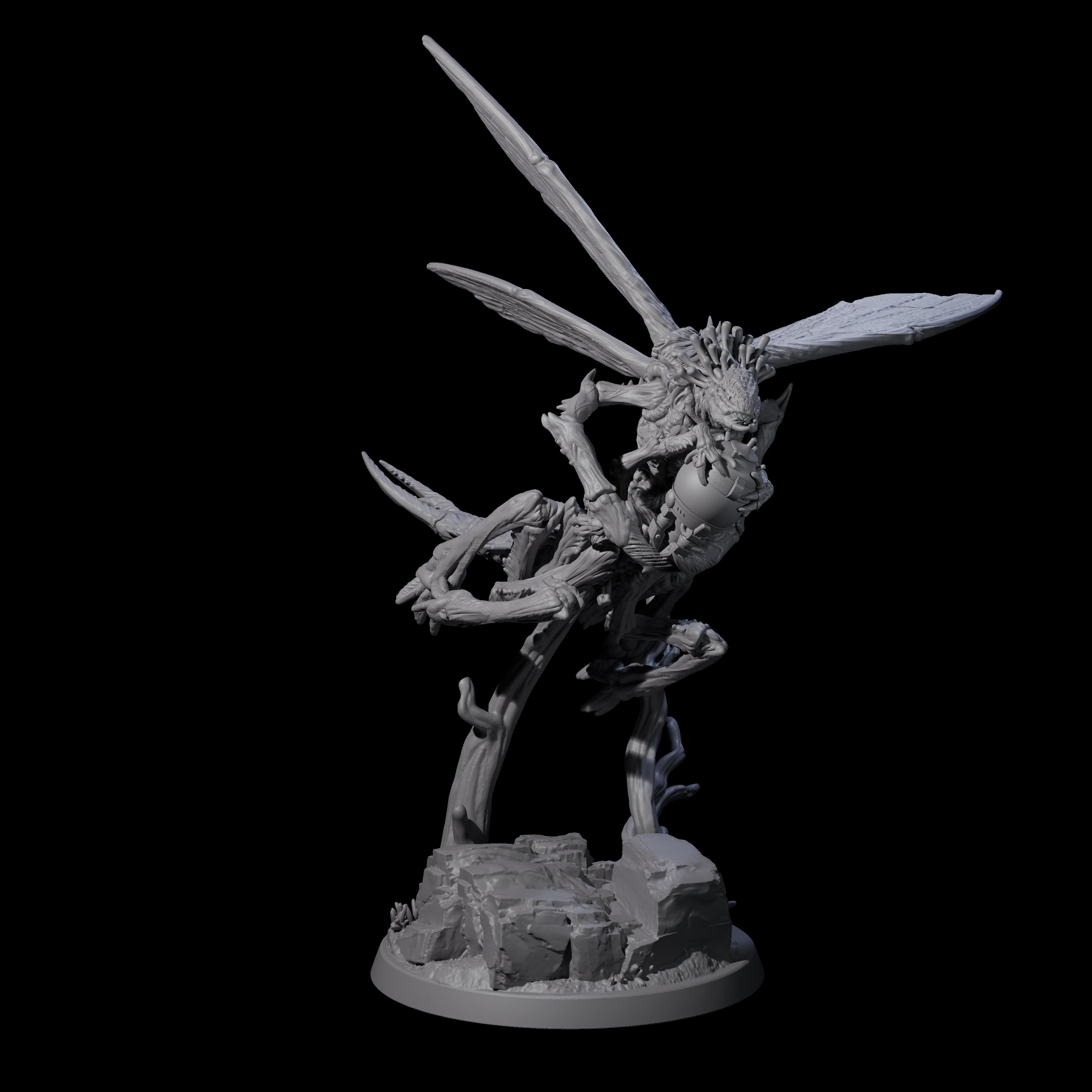 Fluttering Mi-Go Flyer Miniature for Dungeons and Dragons, Pathfinder or other TTRPGs