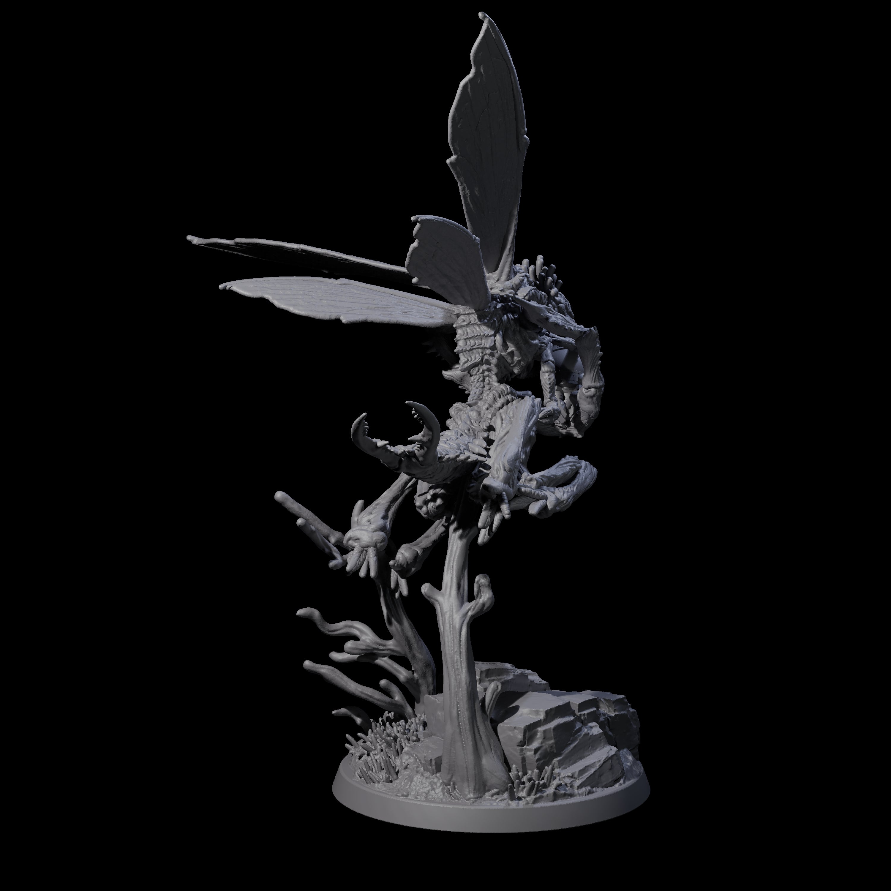 Fluttering Mi-Go Flyer Miniature for Dungeons and Dragons, Pathfinder or other TTRPGs