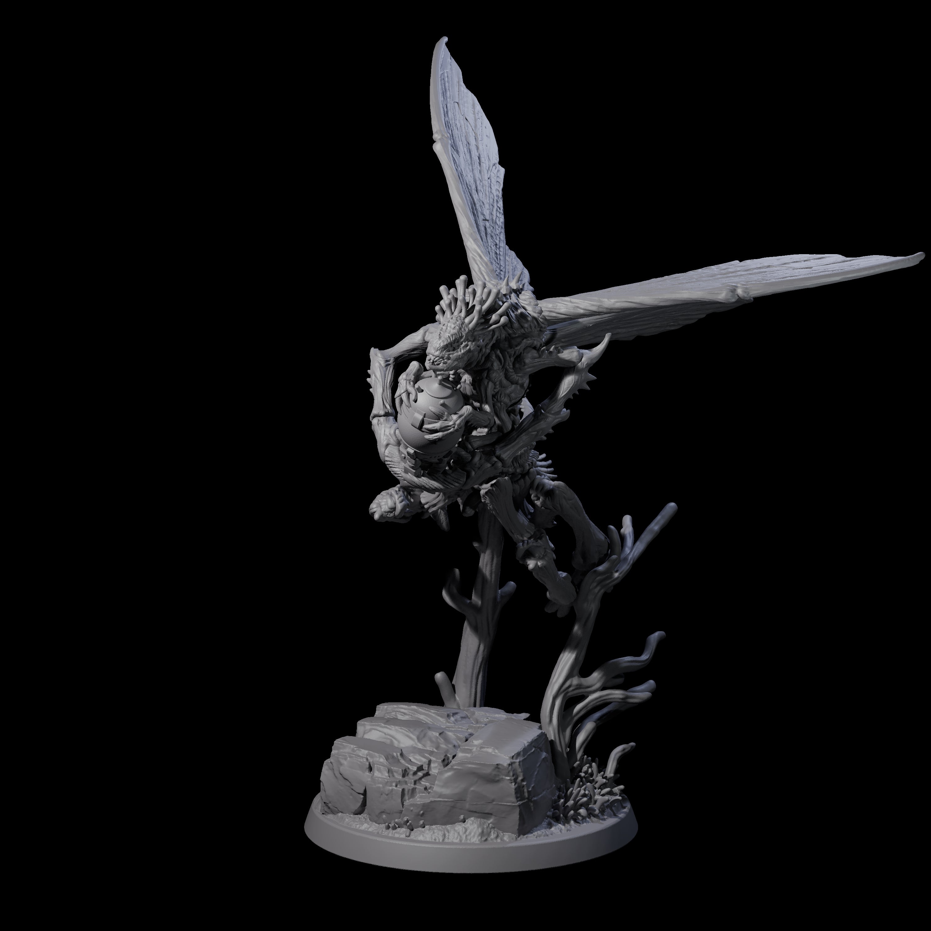 Fluttering Mi-Go Flyer Miniature for Dungeons and Dragons, Pathfinder or other TTRPGs