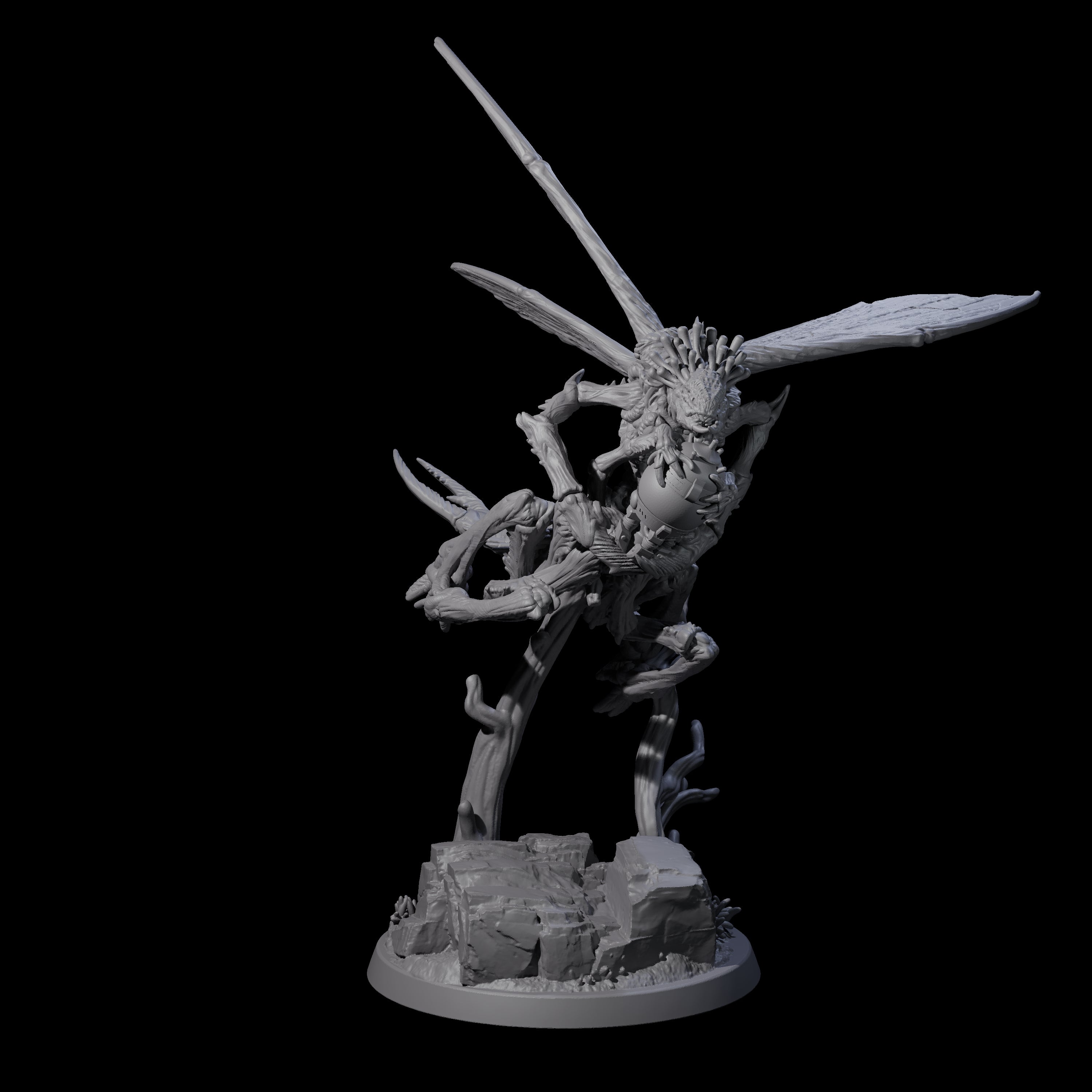 Fluttering Mi-Go Flyer Miniature for Dungeons and Dragons, Pathfinder or other TTRPGs