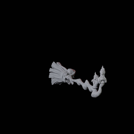 Flying Broomstick A Miniature for Dungeons and Dragons, Pathfinder or other TTRPGs