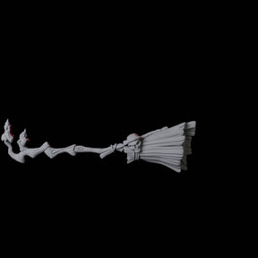 Flying Broomstick A Miniature for Dungeons and Dragons, Pathfinder or other TTRPGs