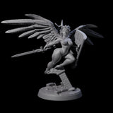 Flying Celestial Pin-up Miniature for Dungeons and Dragons, Pathfinder or other TTRPGs