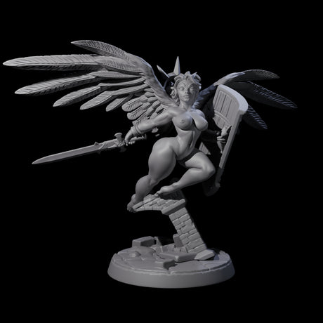 Flying Celestial Pin-up Miniature for Dungeons and Dragons, Pathfinder or other TTRPGs