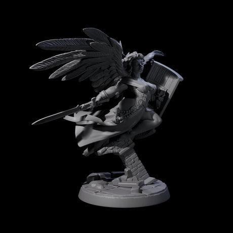 Flying Celestial Pin-up Miniature for Dungeons and Dragons, Pathfinder or other TTRPGs