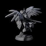 Flying Celestial Pin-up Miniature for Dungeons and Dragons, Pathfinder or other TTRPGs