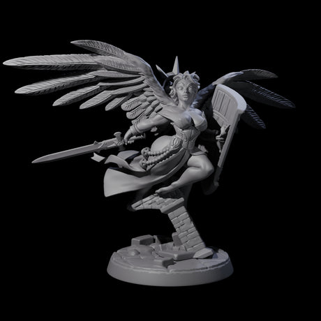 Flying Celestial Pin-up Miniature for Dungeons and Dragons, Pathfinder or other TTRPGs