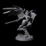 Flying Celestial Pin-up Miniature for Dungeons and Dragons, Pathfinder or other TTRPGs