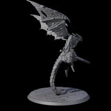 Flying Dragonborn Fighter Miniature for Dungeons and Dragons, Pathfinder or other TTRPGs