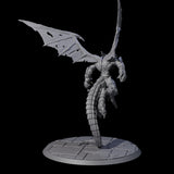 Flying Dragonborn Fighter Miniature for Dungeons and Dragons, Pathfinder or other TTRPGs