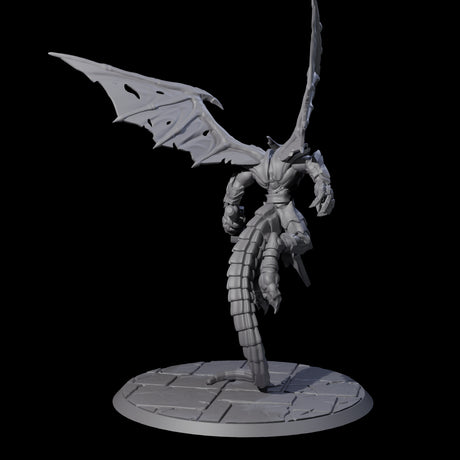 Flying Dragonborn Fighter Miniature for Dungeons and Dragons, Pathfinder or other TTRPGs