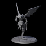 Flying Dragonborn Fighter Miniature for Dungeons and Dragons, Pathfinder or other TTRPGs