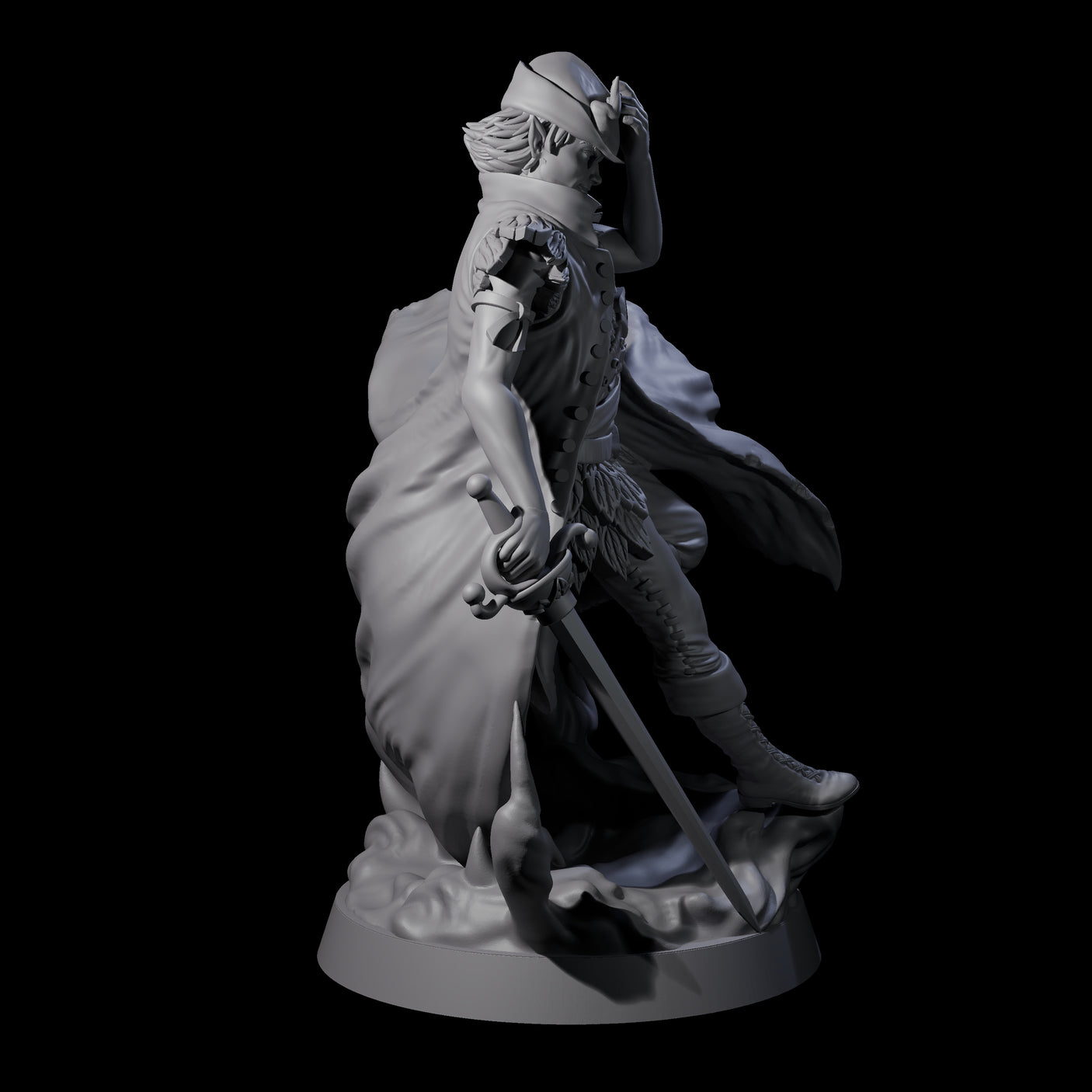 Flying Fae Man Boy Miniature for Dungeons and Dragons, Pathfinder or other TTRPGs
